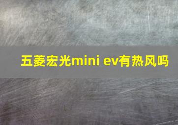 五菱宏光mini ev有热风吗